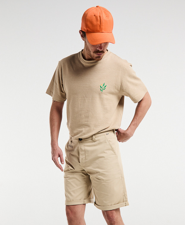 Bermuda made in France homme beige Berenger coton bio