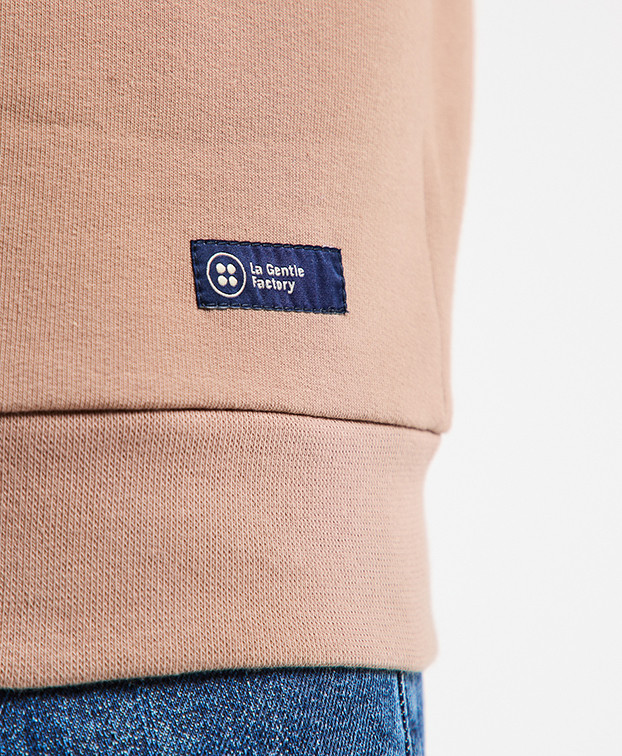 Sweat Benoit Camel brodé Made In France - La Gentle Factory