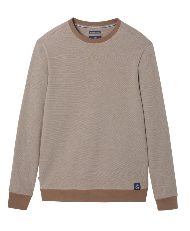 Sweat Français Homme Recyclé Paul Marron Chiné- La Gentle Factory