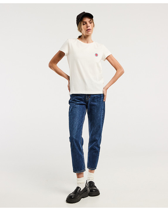 Tee-shirt Blanche brodé...