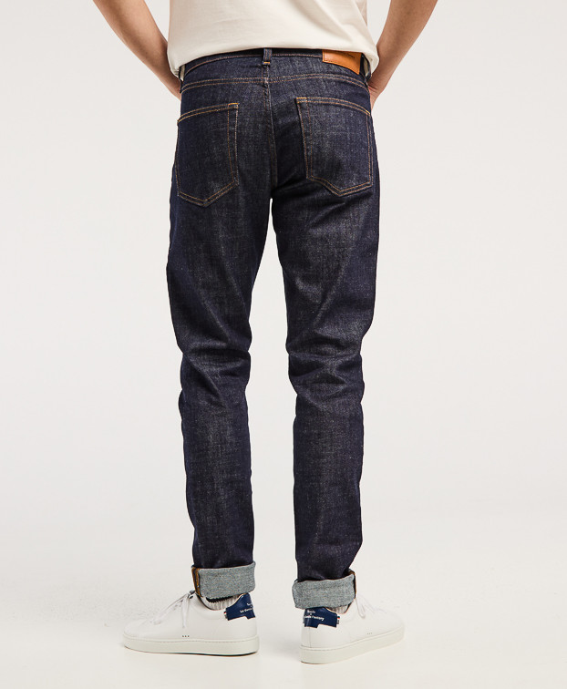 Jean Brut Homme Ajusté Made In France Coton Bio Antoine - La Gentle Factory