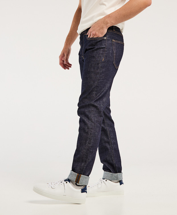 Jean Brut Homme Ajusté Made In France Coton Bio Antoine - La Gentle Factory