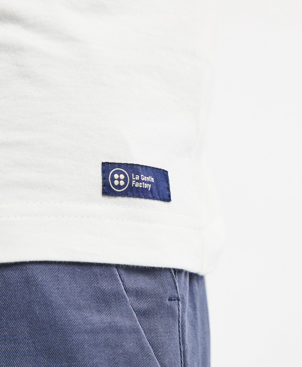 T-Shirt Made In France French Apéro Ecru Coton Bio - La Gentle Factory