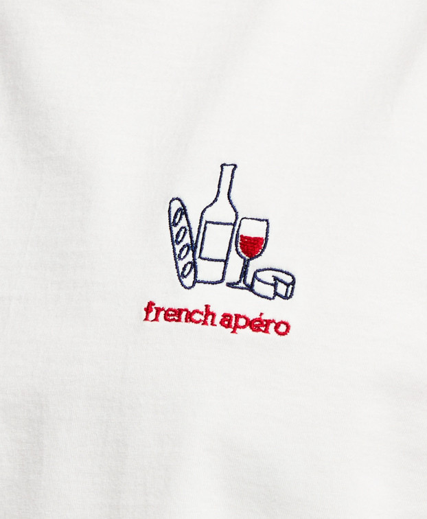 T-Shirt Made In France French Apéro Ecru Coton Bio - La Gentle Factory