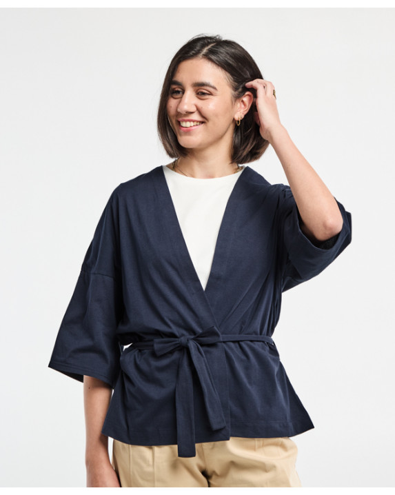 Veste femme kimono Kim bleu