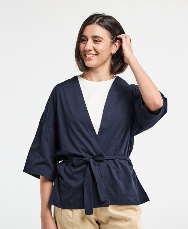 Veste femme kimono Kim bleu