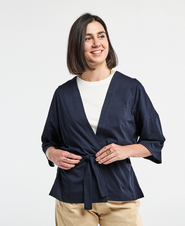 Veste kimono Kim bleu - vue principale