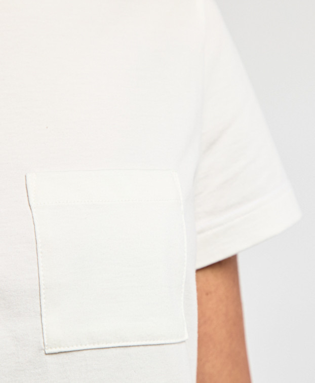 Tee-shirt écru femme à poche Made In France - La Gentle Factory