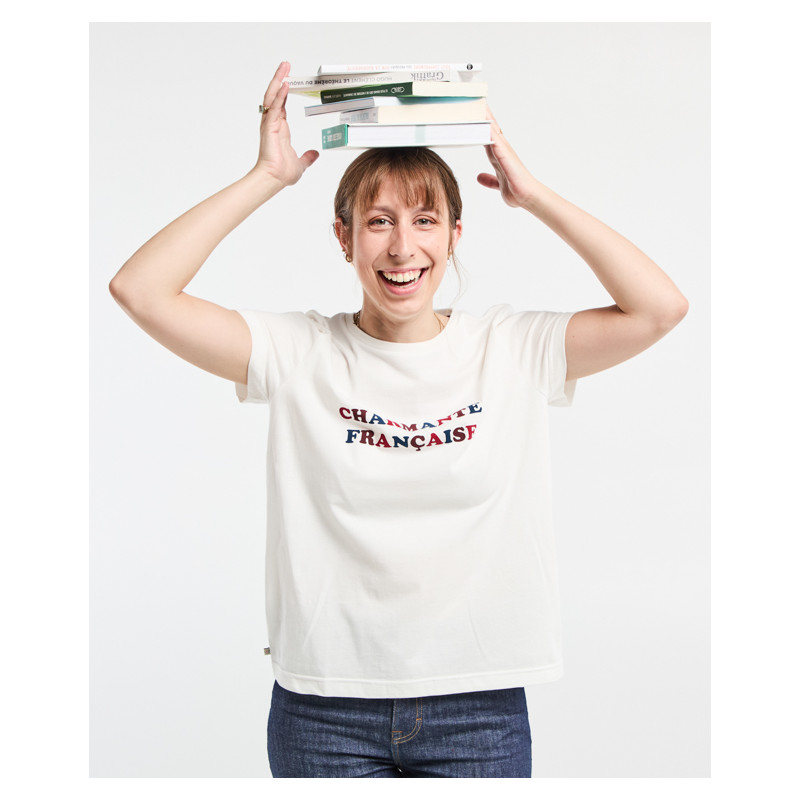 T Shirt Made In France Palmyre Ecru Coton Bio La Gentle Factory