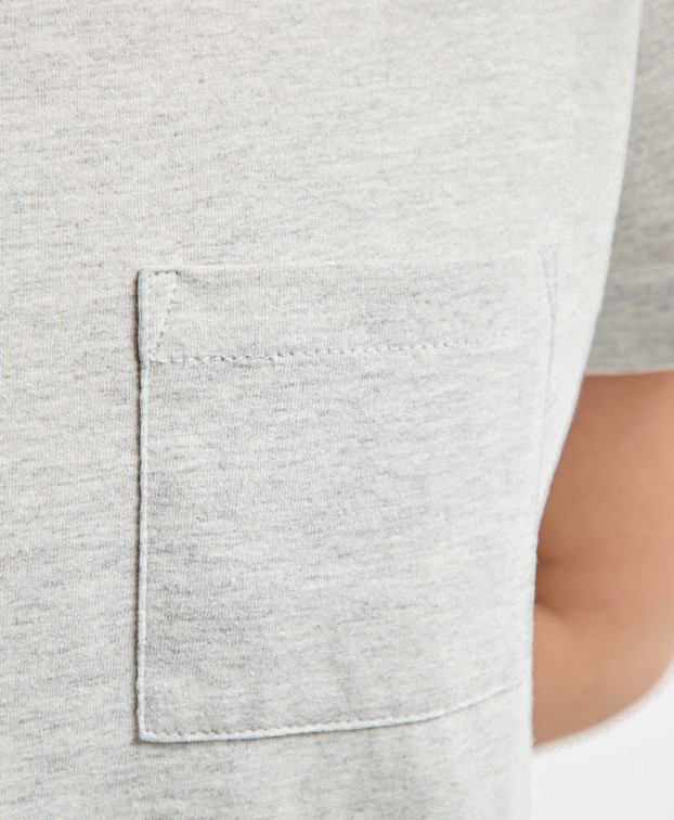T-Shirt Made In France Femme Recyclé  Gris Chiné- La Gentle Factory
