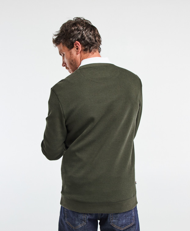 Sweat Français Homme Recyclé Paul Kaki chiné - La Gentle Factory