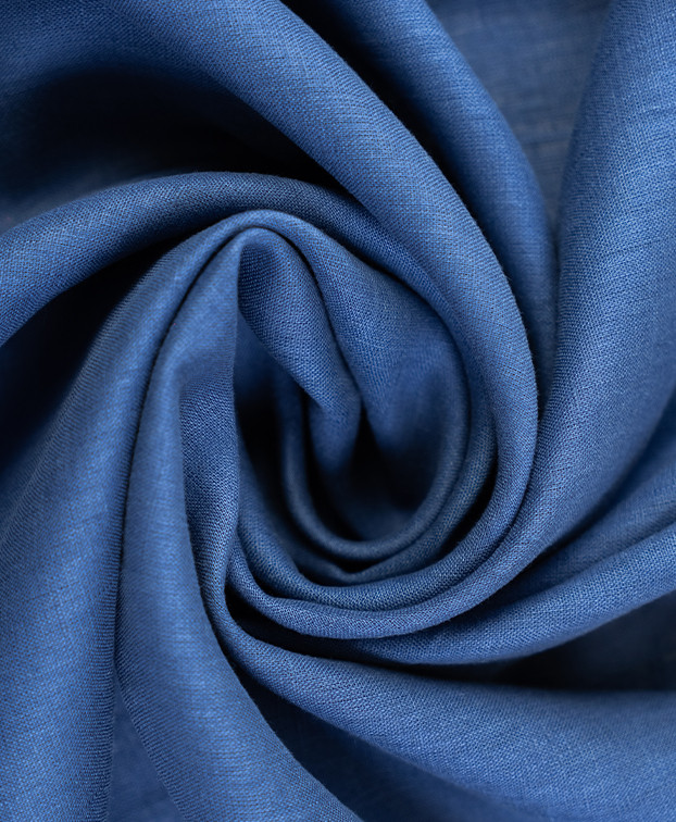 Toile bleue en lin
