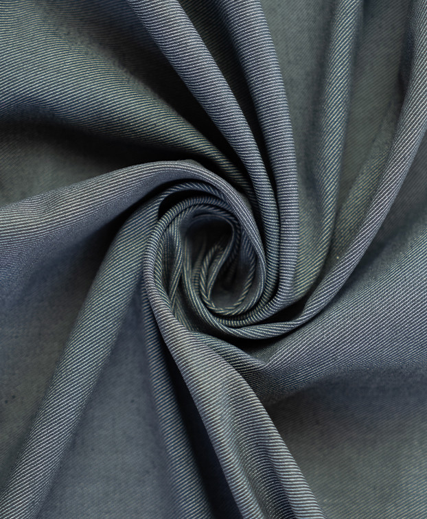 Coupon Sergé fil teint gris en coton bio - La Gentle Factory
