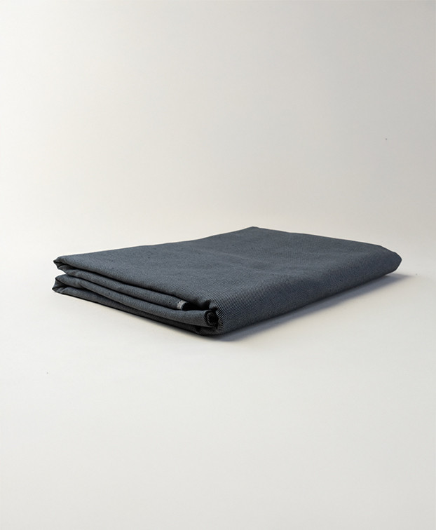 Coupon Sergé fil teint gris en coton bio - La Gentle Factory