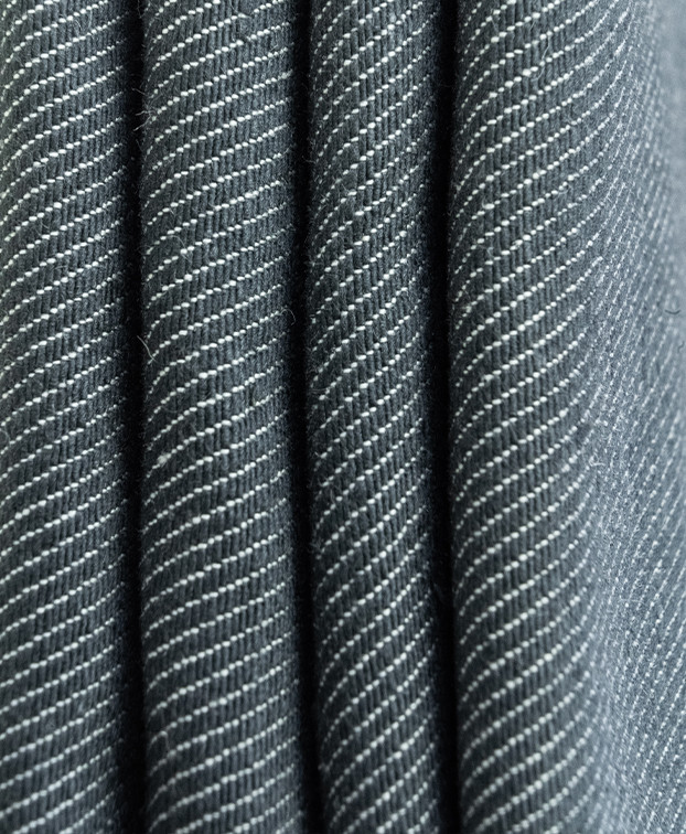 Coupon Sergé fil teint gris en coton bio - La Gentle Factory