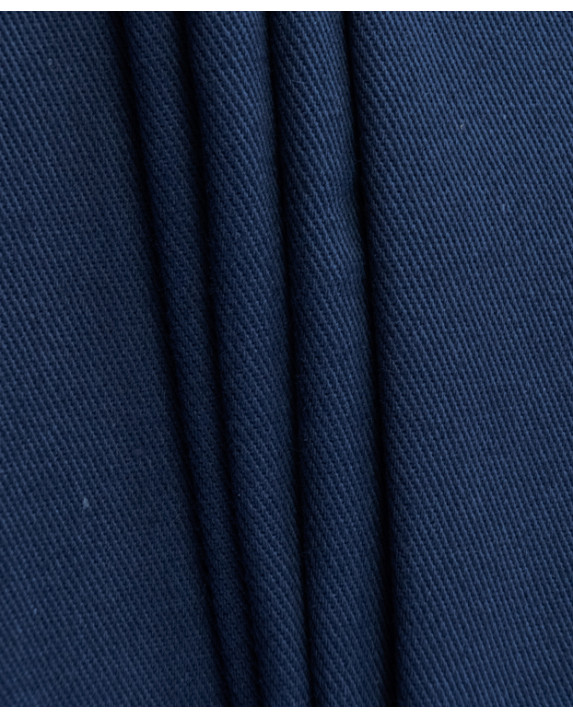 Sergé bleu marine en coton bio