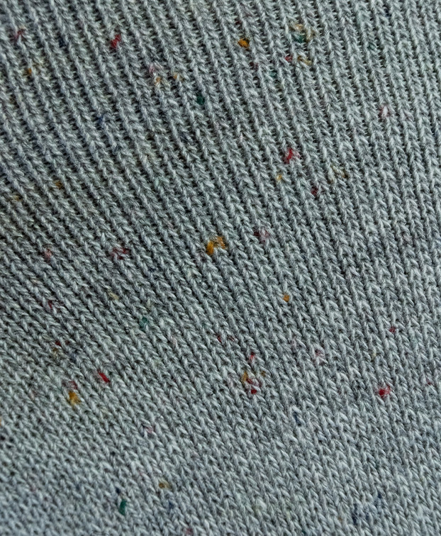 Molleton gris chiné fantaisie recyclé