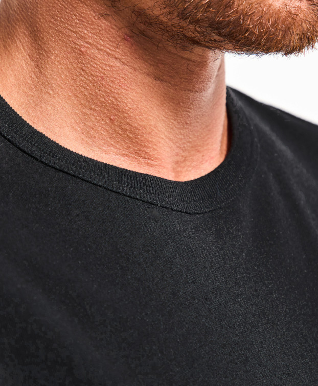 Tee-shirt Augustin noir - zoom col