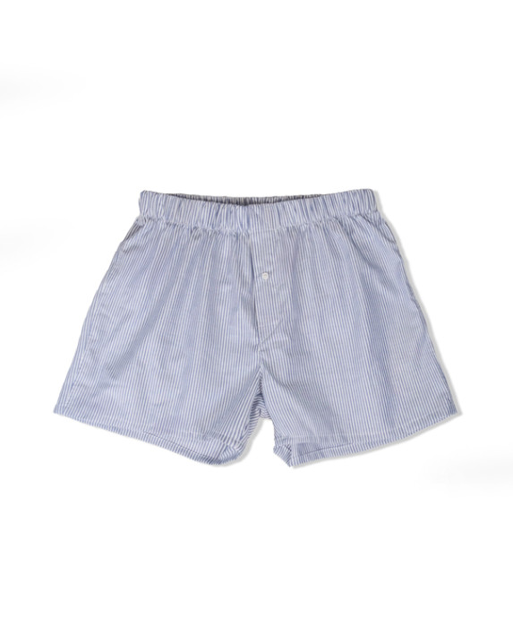 Côme Caleçon bleu rayé made in France - face