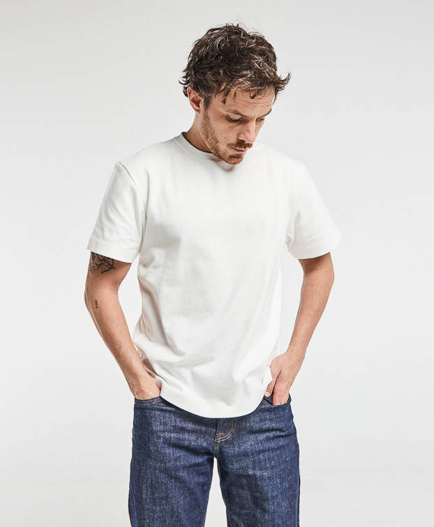 Coffret 2 Tee-shirts Isao en maille milano écru et noir made in France - Isao blanc