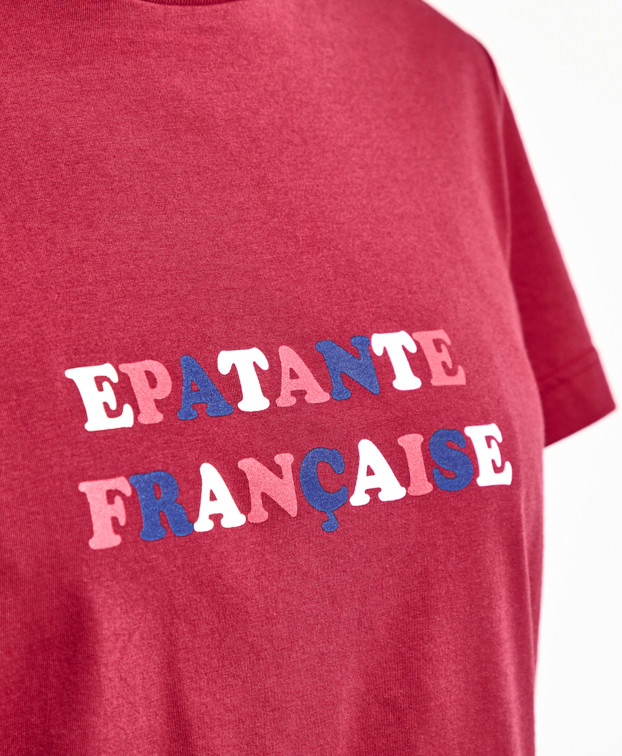 Coffret Frenchy : 2 Tee-shirts Femme écru et bordeaux made in France - bordeaux