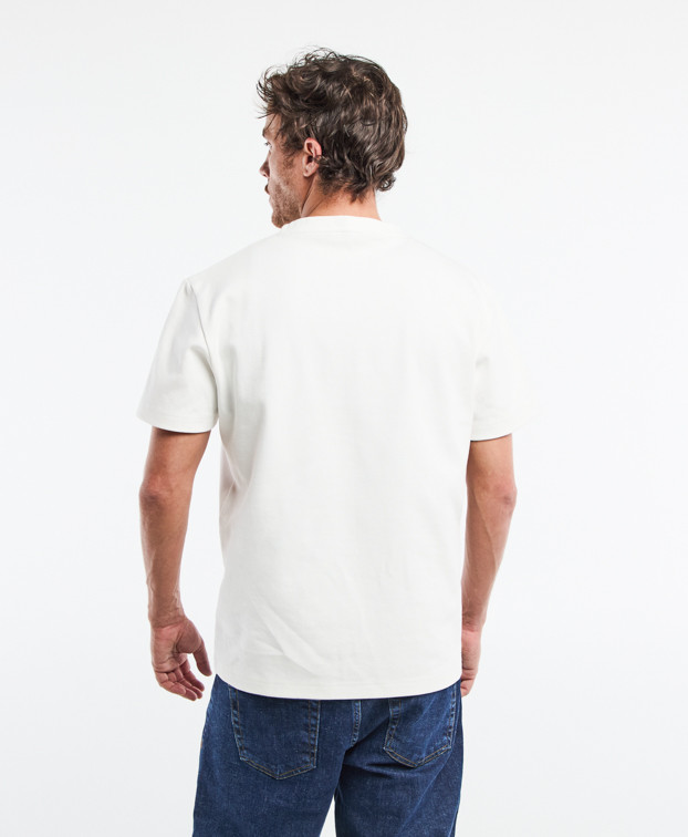 Tee-shirt Isao lourd en maille milano écru made in France - dos
