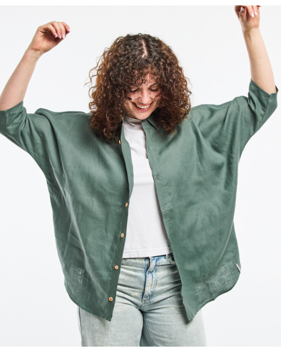 Chemise Lily kaki en lin - danse