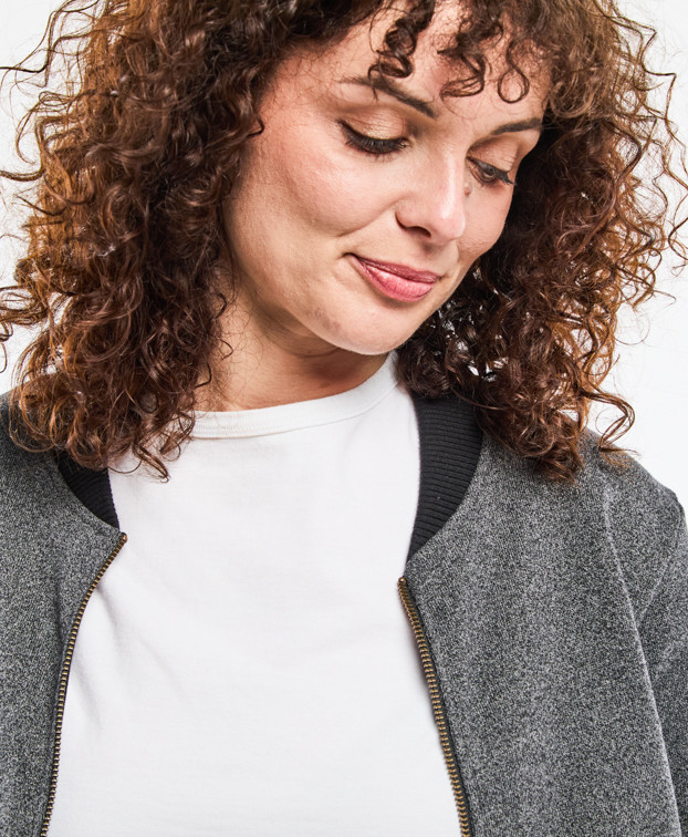 Veste Vanette grise recyclée - col