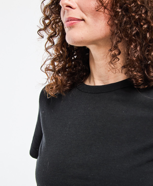 Tee-shirt Augustine recyclé Noir - col