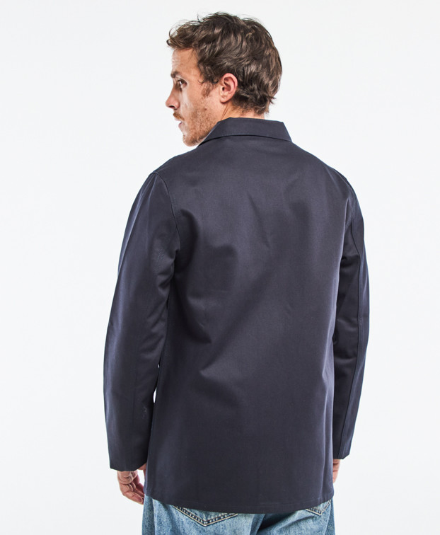 Veste de travail Hamilton coton bleu marine en coton bio déperlante - dos