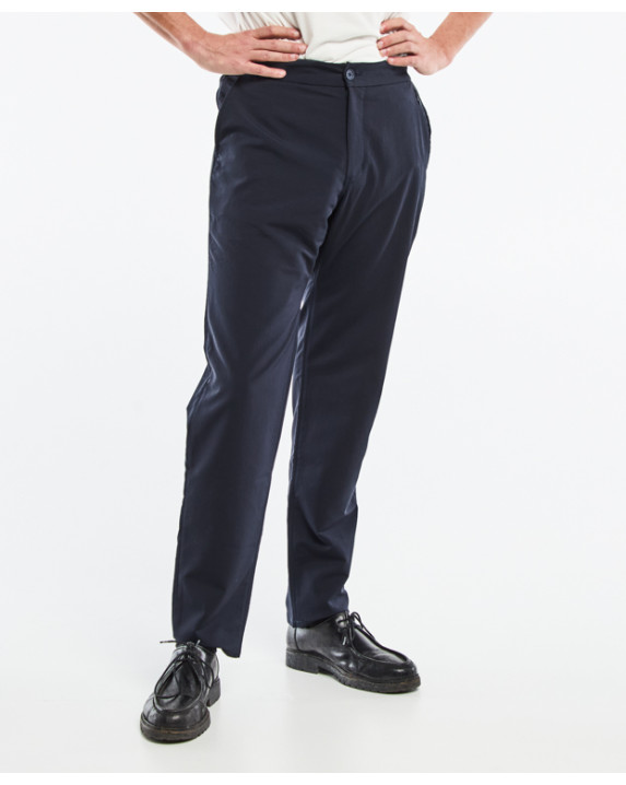 Pantalon Fleming flex marine made in France en polyester recyclé - face