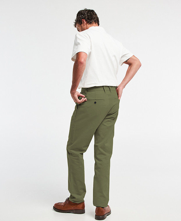 Chino Leon vert olive made in France - dos