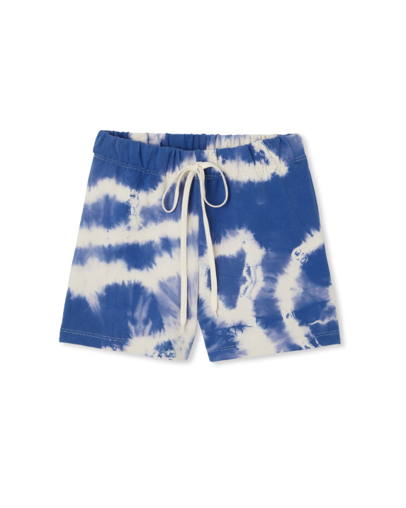 Short Hana Tie & Dye bleu en coton bio - La Gentle Factory - packshot