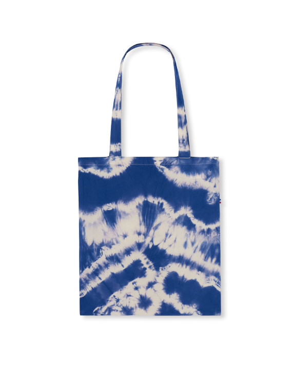 Tote bag Tim Tie & Dye bleu en coton bio - La Gentle Factory - pack shot