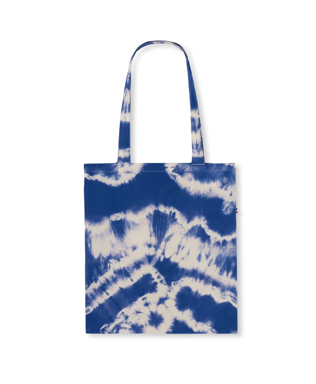 Tote bag Tim Tie & Dye bleu en coton bio - La Gentle Factory - pack shot