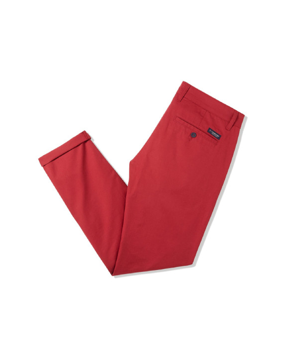 Chino Carlos léger rouge en coton bio - La Gentle Factory - packshot