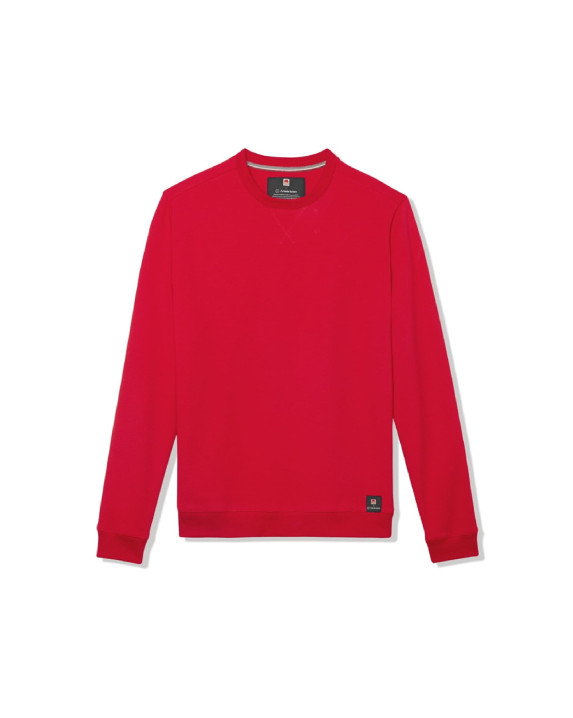 Sweat homme Bob 303 rouge recyclé vue au porté - La Gentle Factory - packshot