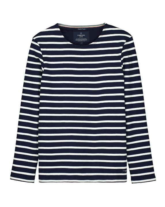 Marinière Valentino bleu en coton bio - packshot