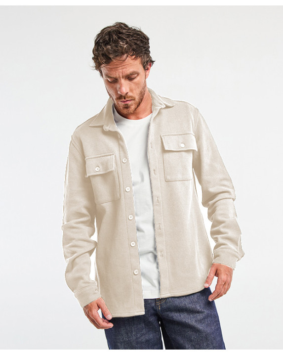 Surchemise Christophe piqué beige en fibres recyclées - La Gentle Factory
