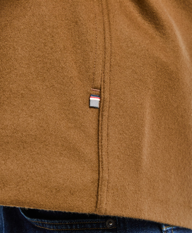 Blouson Ben en drap de laine marron Made in France - La Gentle Factory
