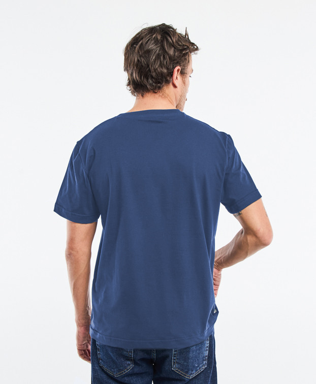 Tee-shirt Barthélémien "french apéro" Indigo en coton bio - vue dos