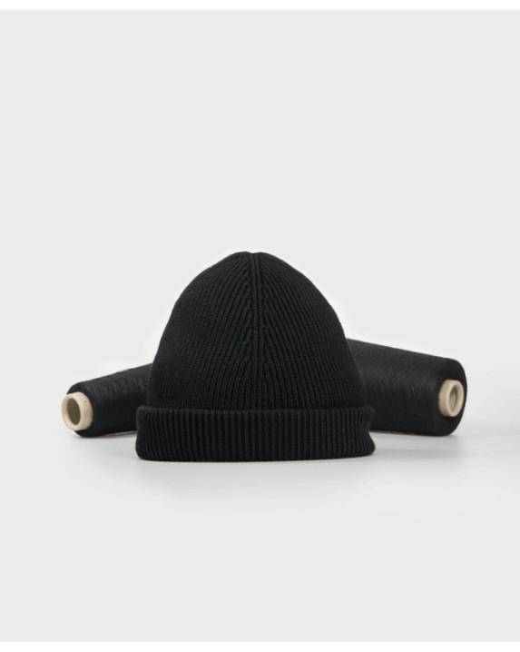 Bonnet Made In France  Noir en laine mérinos - La Gentle Factory
