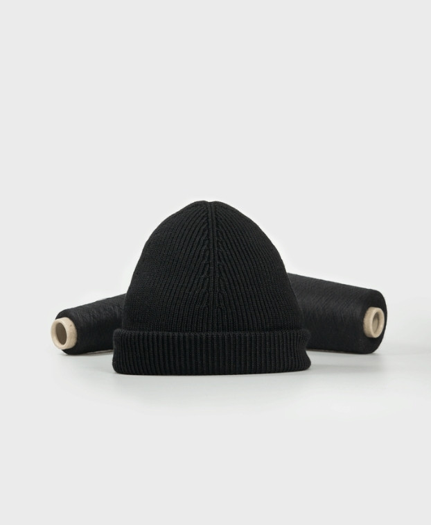 Bonnet Made In France  Noir en laine mérinos - La Gentle Factory