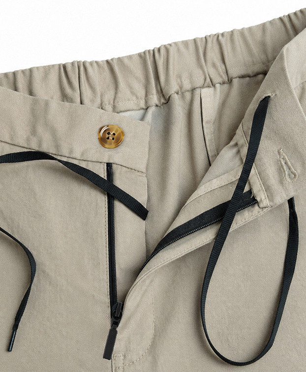 Short Siméon Coton beige Made in France - La Gentle Factory