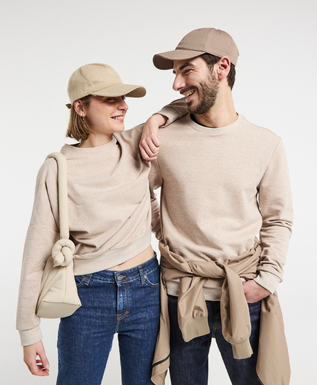 Justin, le sweat tout simple -Beige recyclé