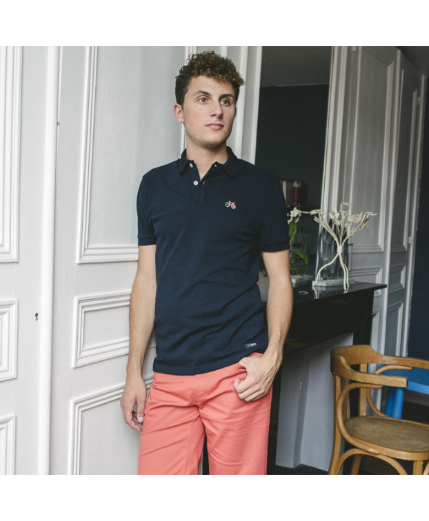 Polo Homme Coton Maille Piquée Blanc Made In France - La Gentle Factory