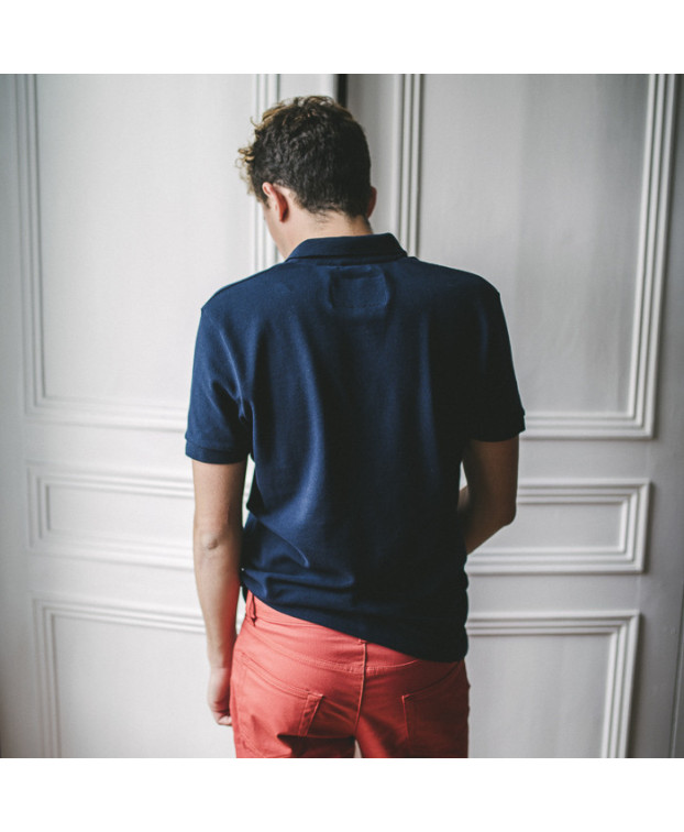 Polo Homme Coton Maille Piquée Blanc Made In France - La Gentle Factory