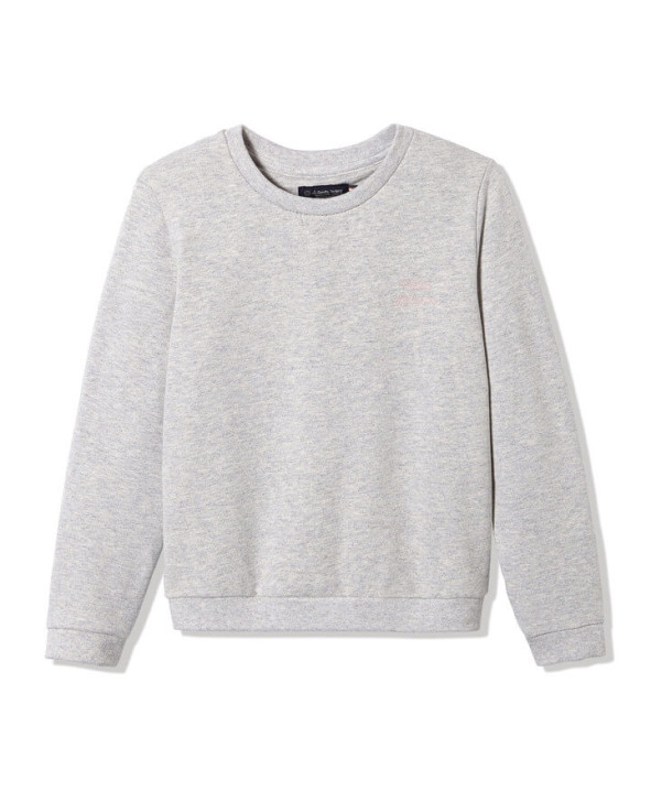 Sweat Barbara brodé "Petite Lilloise" gris -La Gentle Factory - vue aplat