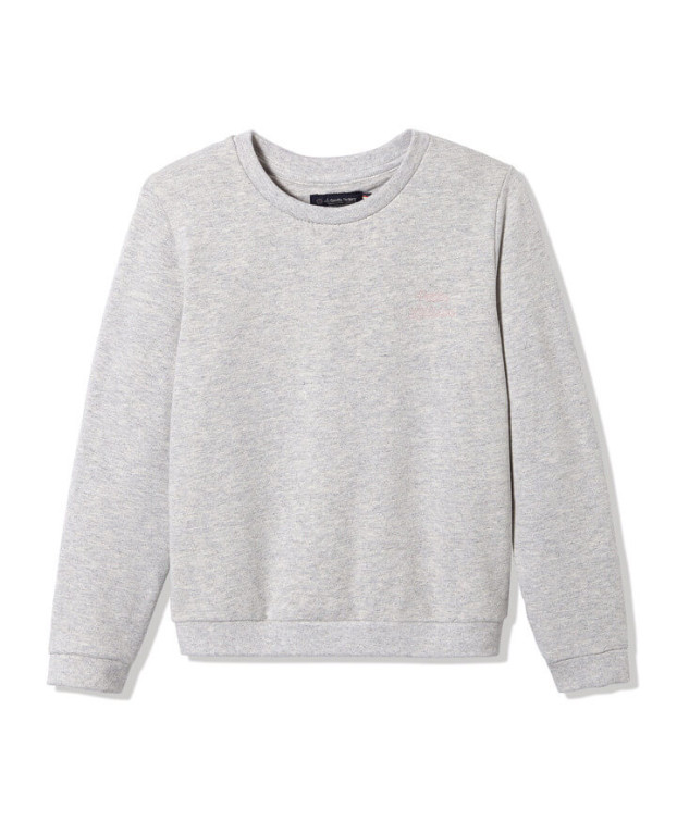 Sweat Barbara brodé "Petite Lilloise" gris -La Gentle Factory - vue aplat Sweat Barbara brodé "Petite Lilloise" gris -La Gentle Factory - vue aplat