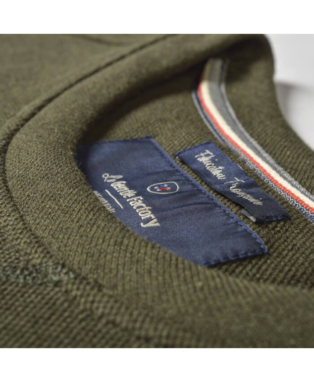 Sweat kaki chiné made in France Sweat kaki chiné made in France